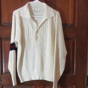 Men's Cream Long Sleeve Sweater KING'S ROAD Large